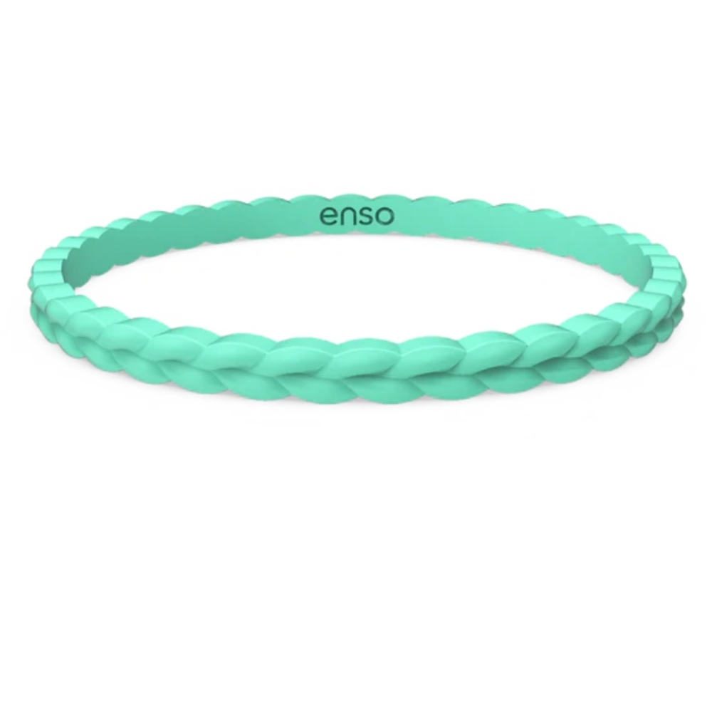 NWOT enso Weave Stackable Silicone Bracelet - Sea Foam